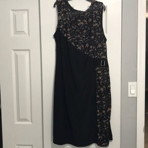Black Lace Dress with “Belt” Accent (E4)